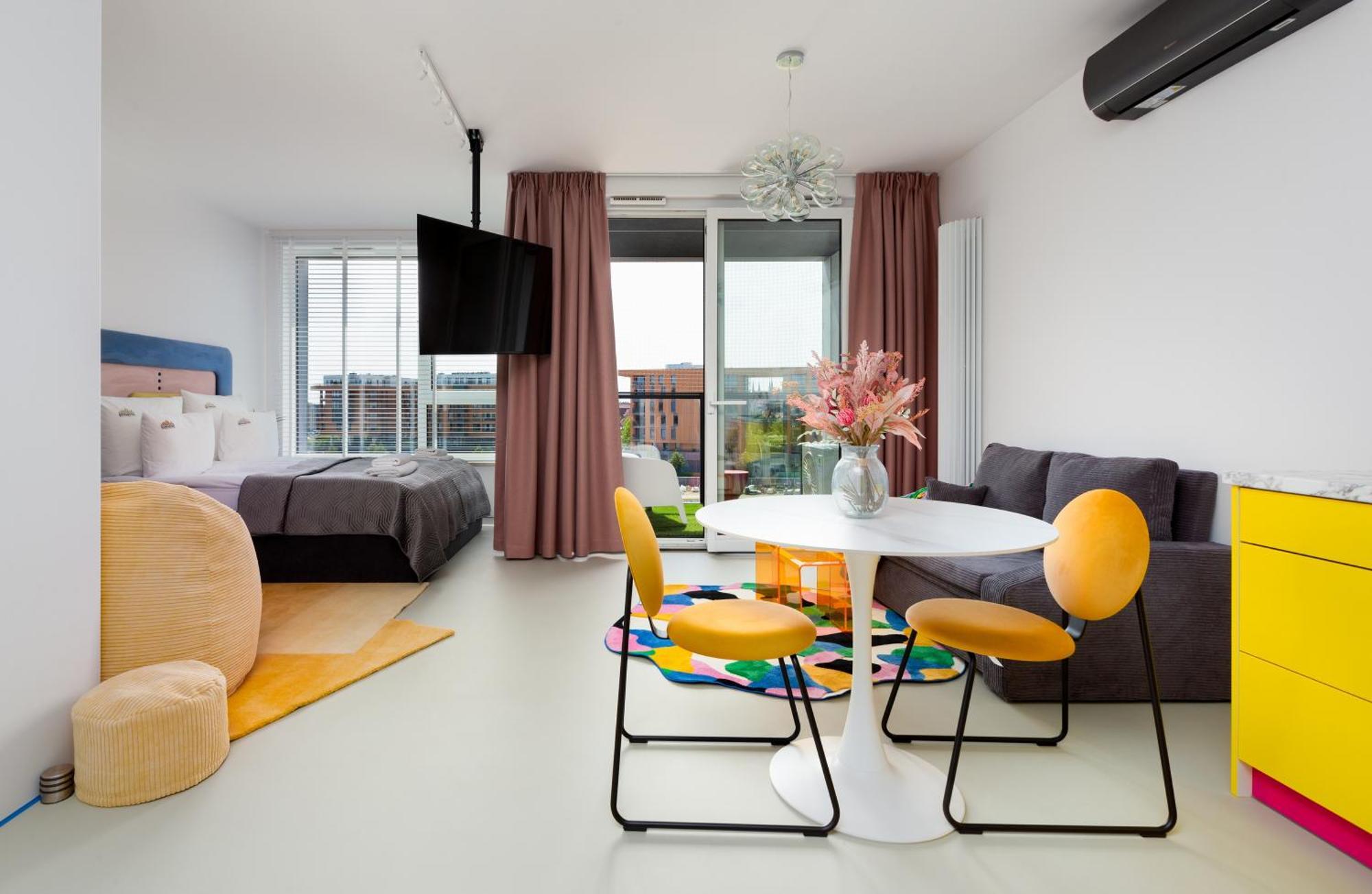 Chlebova - Riverside View Terrace, Free Parking, Gym & Kidsplay By Downtown Apartments 格但斯克 客房 照片