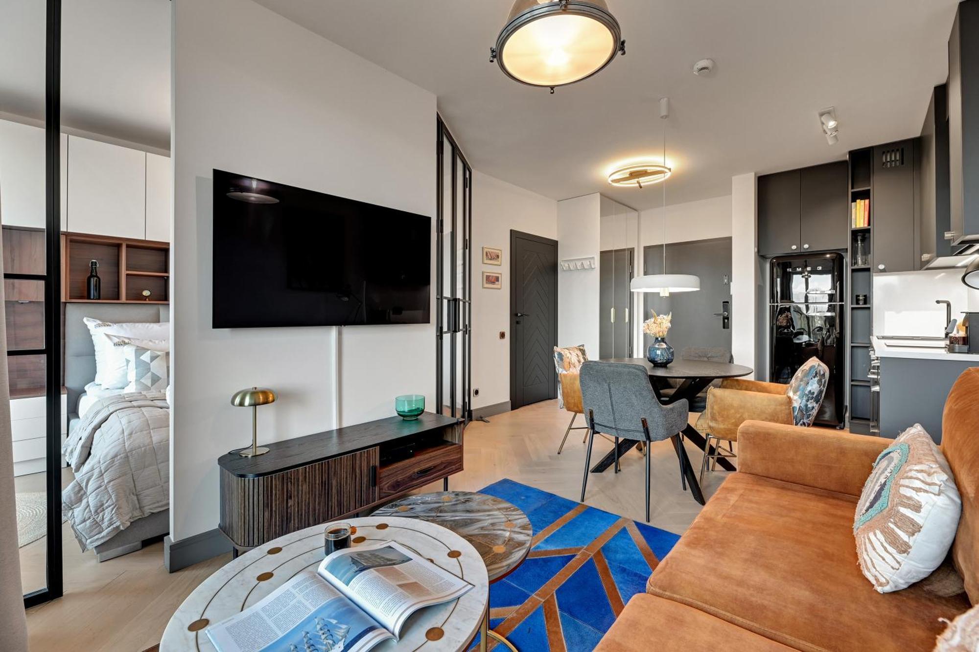 Chlebova - Riverside View Terrace, Free Parking, Gym & Kidsplay By Downtown Apartments 格但斯克 客房 照片