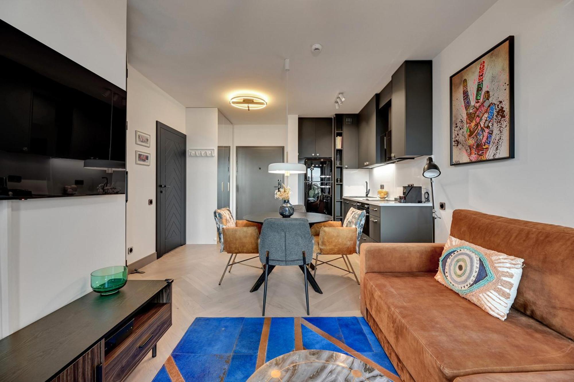 Chlebova - Riverside View Terrace, Free Parking, Gym & Kidsplay By Downtown Apartments 格但斯克 客房 照片